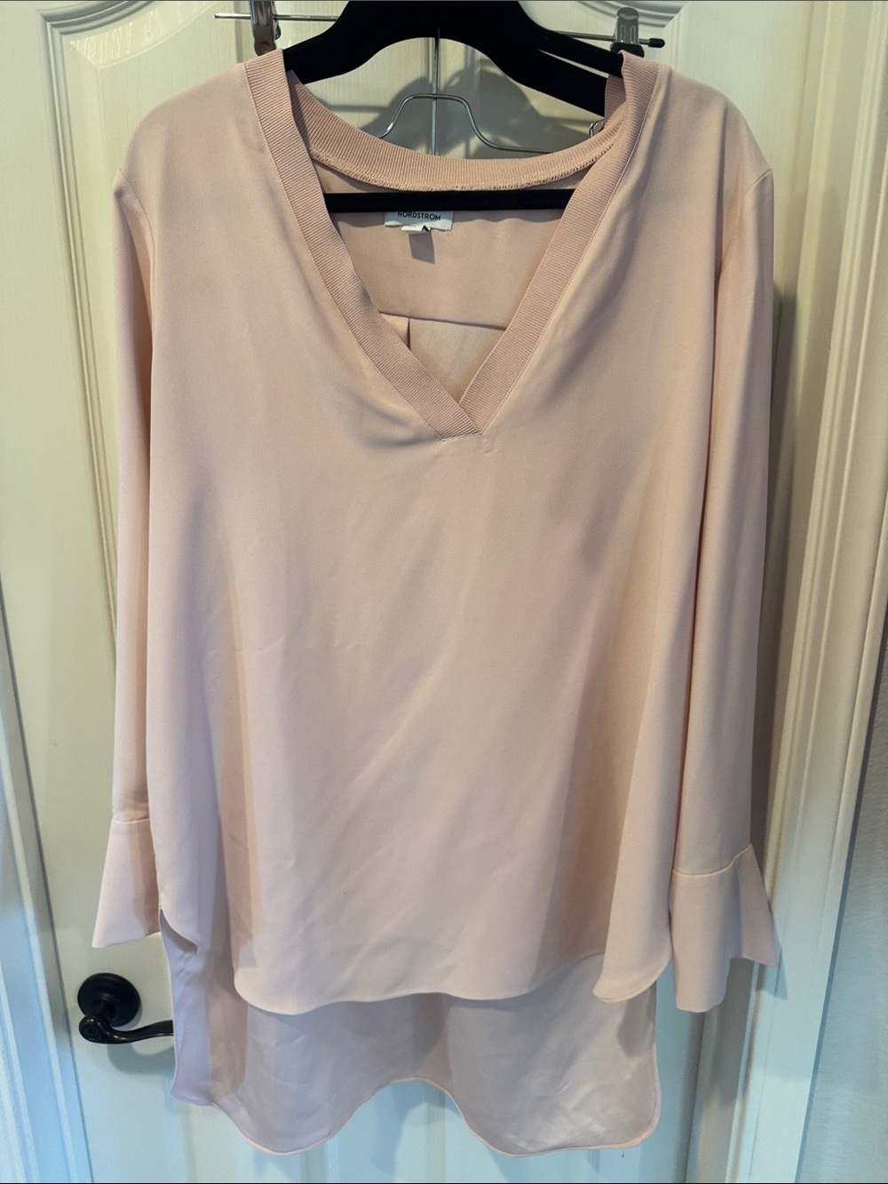Nordstrom Pale Blush V-Neck Tunic Top